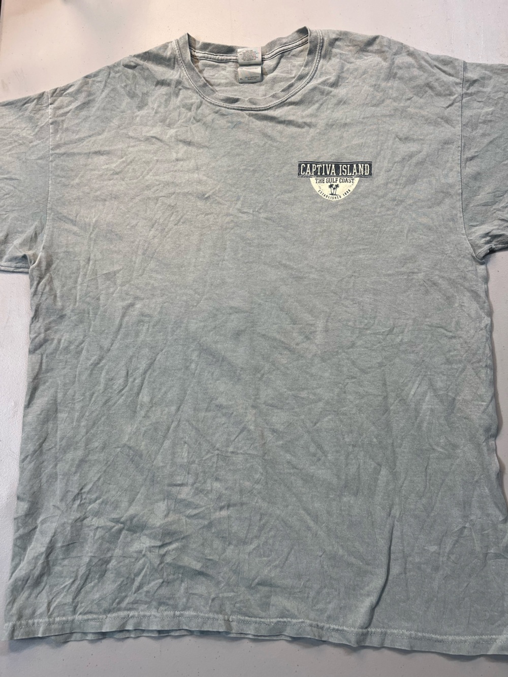 Captiva Island The Gulf Coast Graphic T-Shirt Gray Adult XL Florida Beach Tee